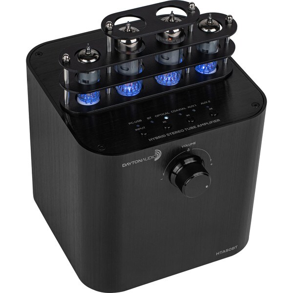 Main product image for Dayton Audio HTA50BT Hybrid Stereo Tube Amplifier with Integrated DAC, Sub Out, and Headphone Out300-3844